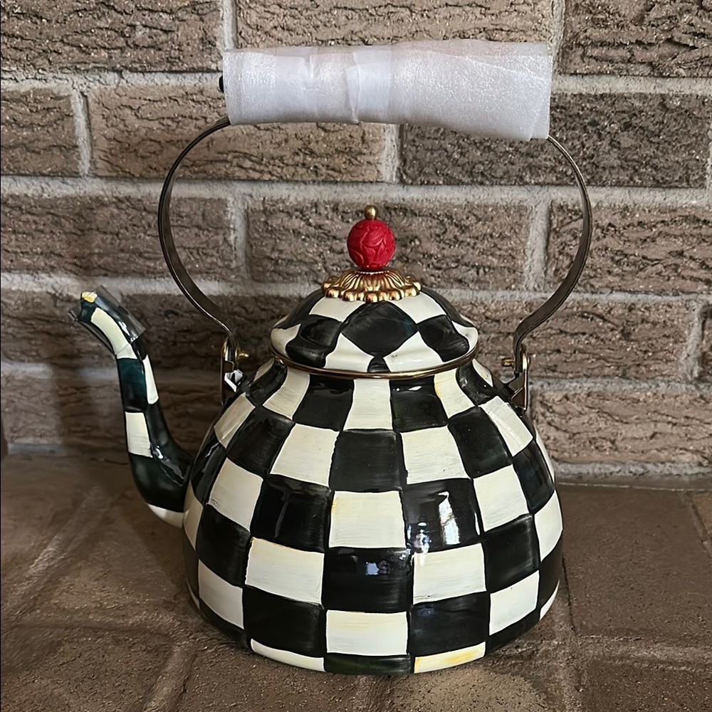 Mackenzie-Childs 3 Quart Enamel Tea Kettle